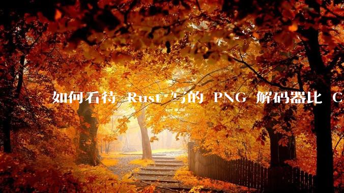 如何看待 Rust 写的 PNG 解码器比 C 实现更快？